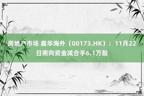 房地产市场 嘉华海外（00173.HK）：11月22日南向资金减合手6.1万股