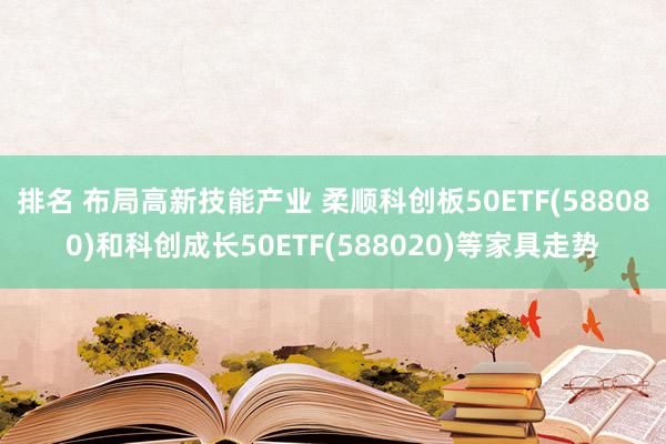 排名 布局高新技能产业 柔顺科创板50ETF(588080)和科创成长50ETF(588020)等家具走势