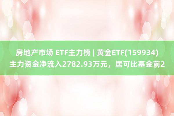 房地产市场 ETF主力榜 | 黄金ETF(159934)主力资金净流入2782.93万元，居可比基金前2