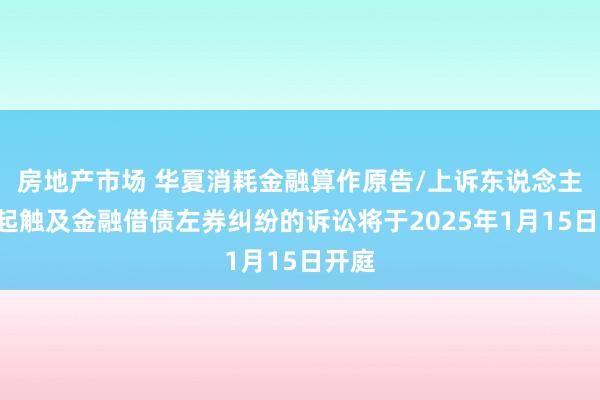 房地产市场 华夏消耗金融算作原告/上诉东说念主的7起触及金融借债左券纠纷的诉讼将于2025年1月15日开庭