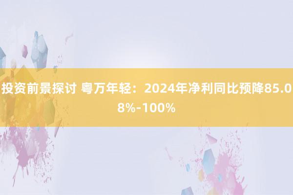 投资前景探讨 粤万年轻：2024年净利同比预降85.08%-100%