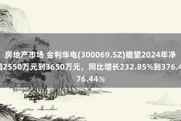 房地产市场 金利华电(300069.SZ)瞻望2024年净利润2550万元到3650万元，同比增长232.85%到376.44%