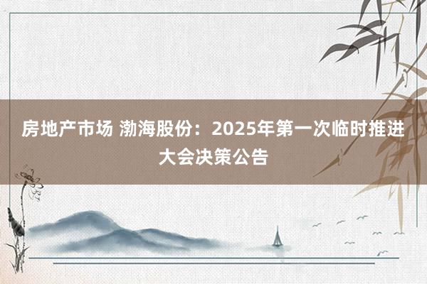 房地产市场 渤海股份：2025年第一次临时推进大会决策公告