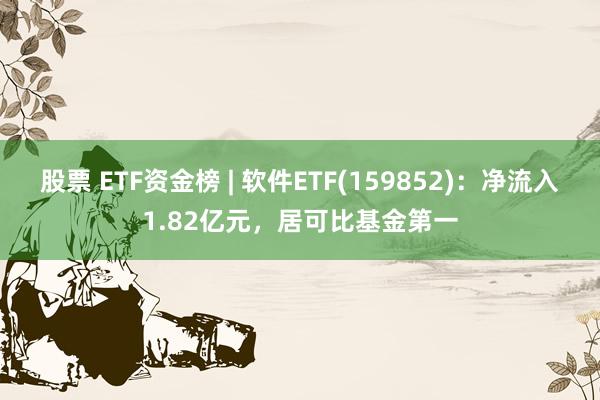 股票 ETF资金榜 | 软件ETF(159852)：净流入1.82亿元，居可比基金第一