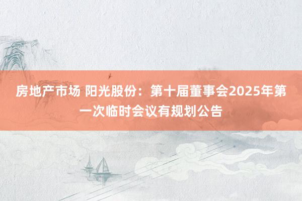 房地产市场 阳光股份：第十届董事会2025年第一次临时会议有规划公告